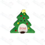 Personalised Christmas Tree Plush. Custom Mumbles Xmas Teddy
