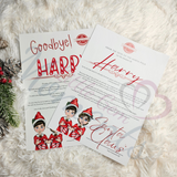 Personalised Elf Arrival & Goodbye Letter Set