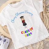 Personalised Nursery Graduation T-shirt with Fully Custom Character