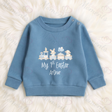 Personalised "My 1st Easter" Sweatshirt. Baby/Toddler Jumper - Easter Train Design