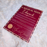 Personalised "A Magical Note" Tartan Santa Letter. Custom Christmas Eve Box Filler.