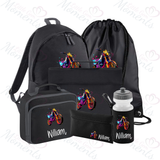 Personalised Mega Back To School Essentials Bundle - Neon Dirt Bike