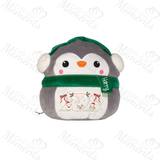 Personalised Christmas 2025 Penguin Squidgy. Custom Mumbles Festive Xmas Plush