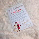 Personalised First Christmas Certificate from Santa Claus. Custom Baby Xmas Keepsake - Santa Sack Design