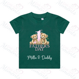Personalised 1st Father's Day Kids T-shirt - Daddy and Me Teddy Design