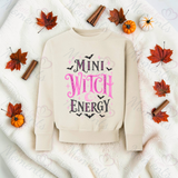 Mini Witch Energy Sweatshirt | Toddler Witch Halloween Top | Mummy And Me Matching Set | Kids Witch Sweatshirt