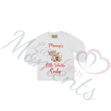 Personalised Mummy's Little Valentine Long Sleeved Top - Baby and Toddler - Teddy Bear Design