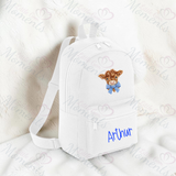 Personalised Kids Highland Cow Mini Backpack