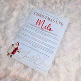 Personalised Christmas Eve Letter from Santa Claus. Custom Xmas Eve Box Filler - Santa Sack Design