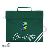 Personalised Cheeky Dinosaur School Book Bag