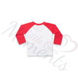 Personalised Mummy's Little Valentine Long Sleeved Top. Kids Valentine's Outfit - Red or Navy