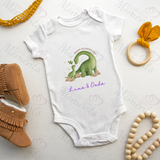Personalised Happy Father's Day Dinosaur Baby Bodysuit