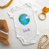 Personalised Best Daddy In The World Bodysuit. Custom Cute Father's Day Baby Vest