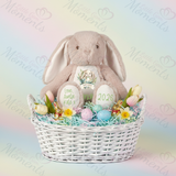 Personalised Happy Easter Bunny Teddy. Custom Kids Keepsake Easter Bunny Plush