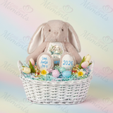 Personalised Happy Easter Bunny Teddy. Custom Kids Keepsake Easter Bunny Plush