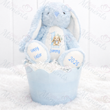 Personalised 1st Easter Bunny Teddy. Custom Keepsake First Easter Bunny Plush