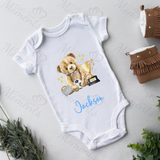 Personalised World's Best Daddy Baby Bodysuit. Custom Cute Father's Day Baby Vest.