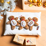 Personalised Gingerbread Man Plush. Custom Mumbles Christmas Teddy