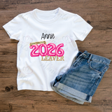 Personalised Class of 2026 Leavers Graduation T-shirt - Balloon Design