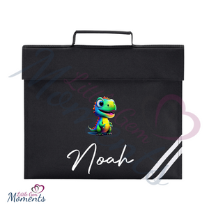 Personalised Cheeky Dinosaur School Book Bag