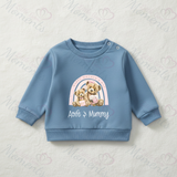 Personalised Happy Mother's Day Sweatshirt. Baby/Toddler Jumper - Teddy Rainbow Design