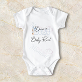 Personalised Born In 2026 Baby Bodysuit. Custom Baby Vest - Pink or Blue Bunny Design