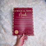 Personalised "A Magical Note" Tartan Santa Letter. Custom Christmas Eve Box Filler.