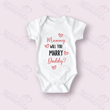 "Mummy Will You Marry Daddy?" Surprise Proposal Vest/Bodysuit