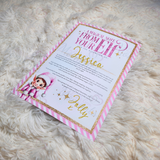 Personalised Elf Arrival Letter for December 1st - Pink Design