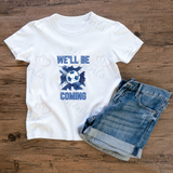 Personalised "We'll Be Coming" Scotland Football T-shirt for World Cup - All Sizes - Flag Design