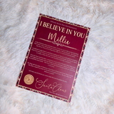 Personalised "I Believe In You" Tartan Santa Letter