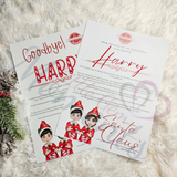 Personalised Elf Arrival & Goodbye Letter Set