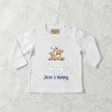 Personalised Our 1st Mother's Day Long Sleeved Top - Baby and Toddler - Teddy Bear Design