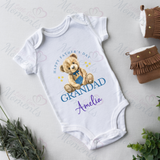 Personalised Happy Father's Day Baby Bodysuit. Custom Cute Father's Day Baby Vest - Pink or Blue