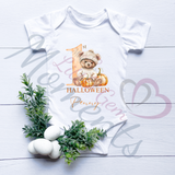 Personalised 1st Halloween Baby Bodysuit. Custom Baby Pumpkin Vest