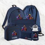 Personalised Mega Back To School Essentials Bundle - Neon Dirt Bike