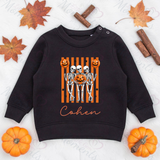 Personalised Skeleton Trio Kids Sweatshirt | Custom Halloween Toddler Top