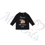 Personalised Mummy's Little Valentine Long Sleeved Top - Baby and Toddler - Teddy Bear Design