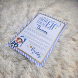 Personalised Elf Arrival Letter for December 1st - Blue Design