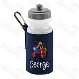 Personalised Neon Dirt Bike School Water Bottle