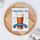 Personalised Happy Father's Day Card. Fun Fully Custom Card for Dad - Reason You Drink