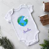Personalised Best Daddy In The World Bodysuit. Custom Cute Father's Day Baby Vest