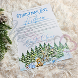 Personalised Christmas Eve Letter - Pink or Blue. Custom Kids Xmas Treat. Christmas Eve Box Fillers.