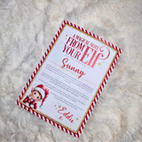 Personalised Elf Arrival Letter for December 1st - Red Design