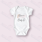 Personalised Born In 2026 Baby Bodysuit. Custom Baby Vest - Pink or Blue Bunny Design
