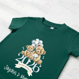 Personalised Our First Mother's Day 2026 T-shirt - Teddy Design - Pink or Blue