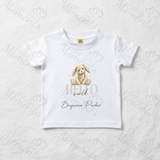 Personalised "Hello World" Organic Cotton Baby Tee: Bunny Design