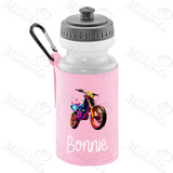 Personalised Neon Dirt Bike School Water Bottle