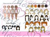 Personalised Mega Back To School Bundle - Fully Custom School Girl Dolly