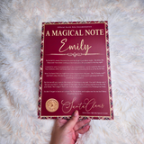 Personalised "A Magical Note" Tartan Santa Letter. Custom Christmas Eve Box Filler.